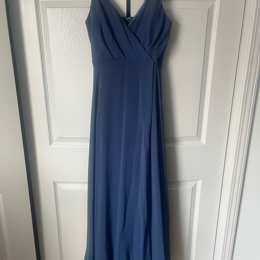 Birdy Grey Navy Blue V-Neck Maxi Dress